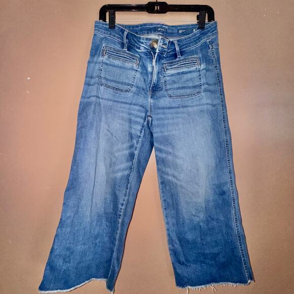 J. Jill Denim Women's Wide Leg Crop Pant Jeans Blue - Size 8 - Picture 6 of 10